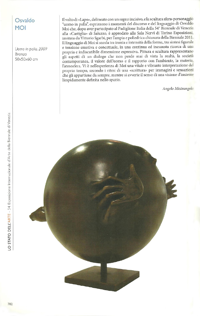 Vittorio Sgarbi - Catalogo Biennale Venezia Torino - Osvaldo Moi